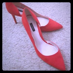 Mango Orangey Red 3-inch Heels REPOSH
